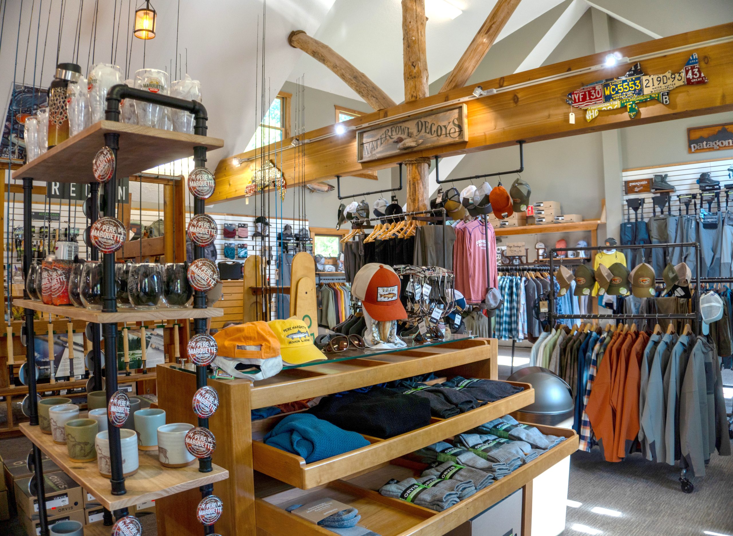 Full-service Pere Marquette River Lodge fly shop
